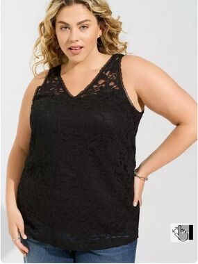 Black Lace Tank Top